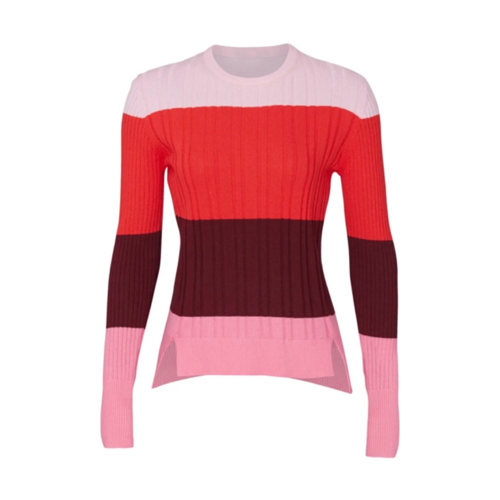 Tome Pink Colorblock Knit Sweater Size 10 US $295